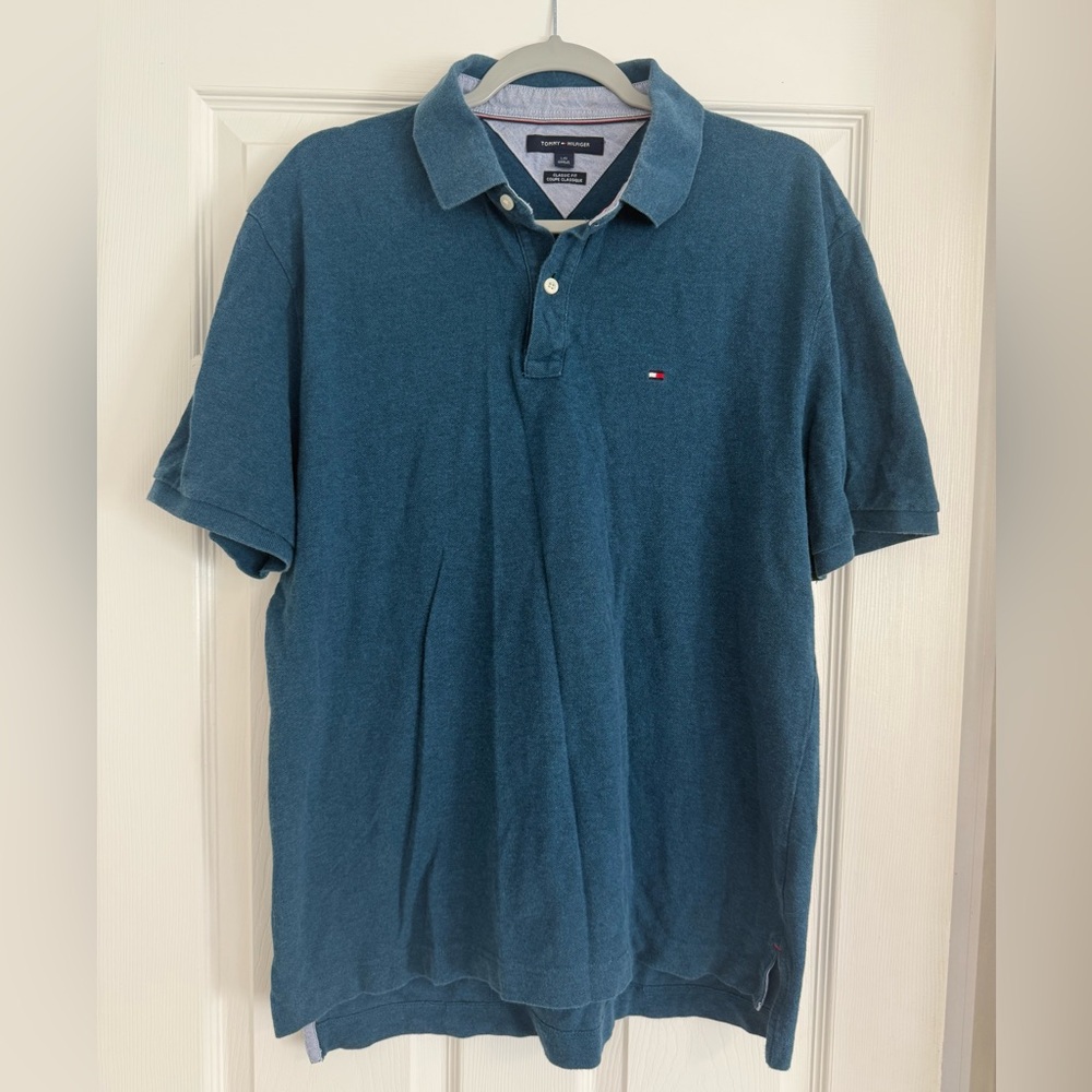 Tommy Hilfiger Men's Teal Polo Shirt